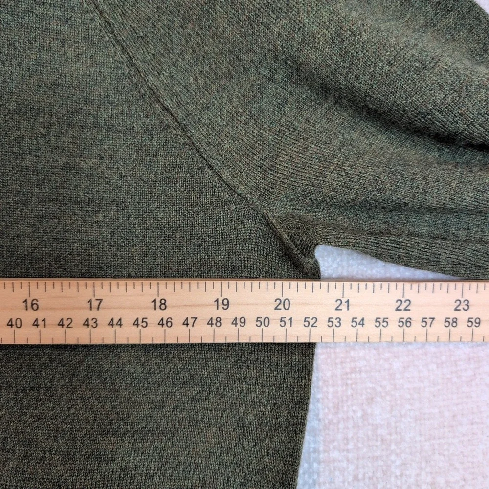 Banana Republic Italian Merino Wool Crewneck Sweater Olive Green Sz Lg Layers